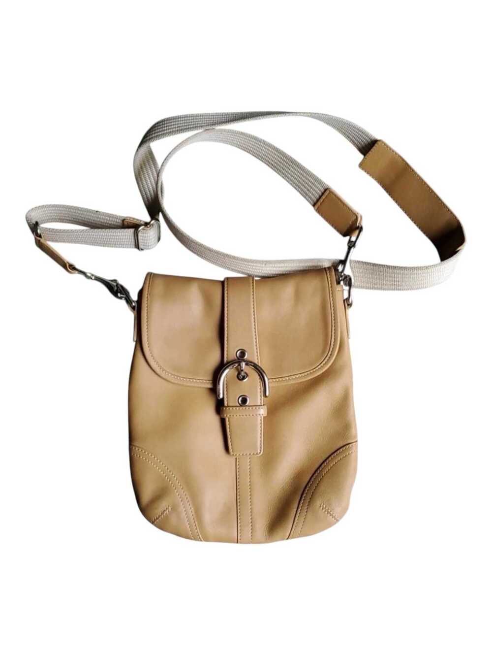 Coach Camel Leather Crossbody Bag | Coach Buckle Flap Messenger Purse